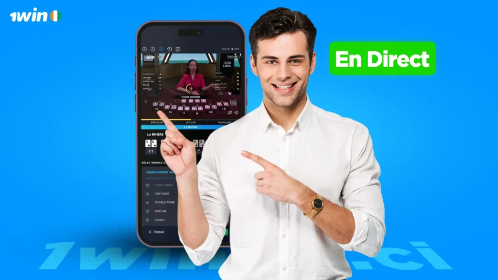 Casino Poker en direct sur 1Win